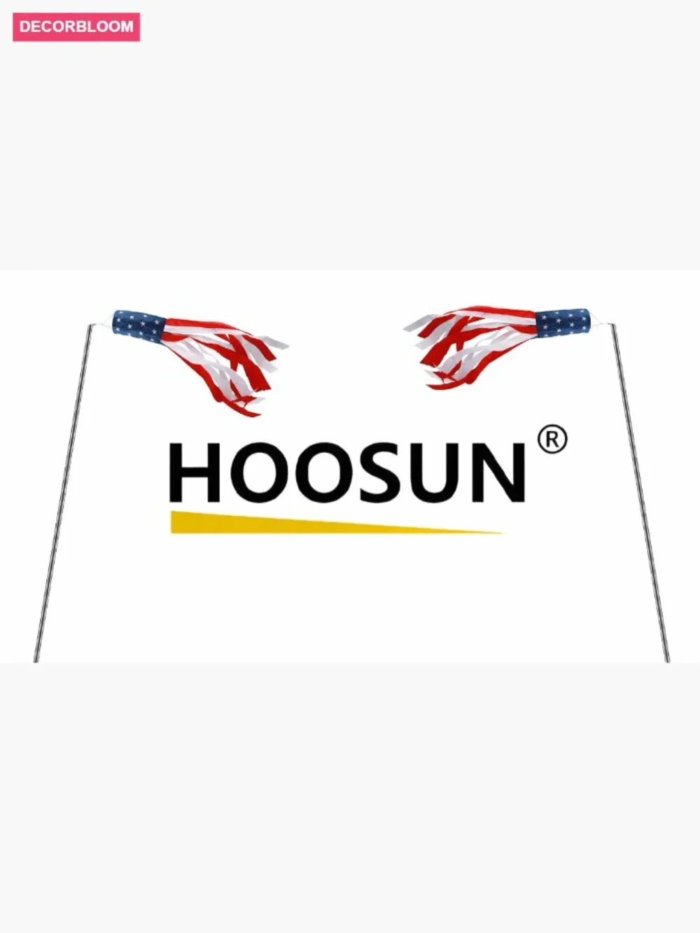 60 Inch Heavy Duty Patriotic Windsock Outdoor Decor USA Flag Nylon - Picture 7 of 7